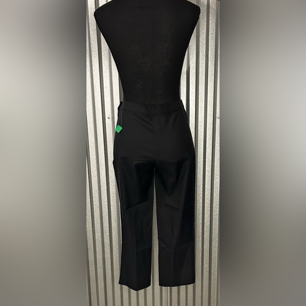 Women’s NWT Blumarine Designer Black Silk Cotton Cropped Pants Size IT 42 US 6 - Picture 2 of 3